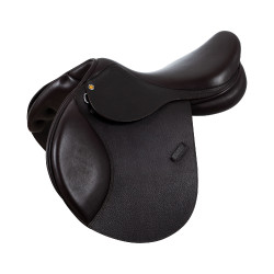Selle obstacle en cuir martelé Supreme Evolution New Equestro Marron foncé