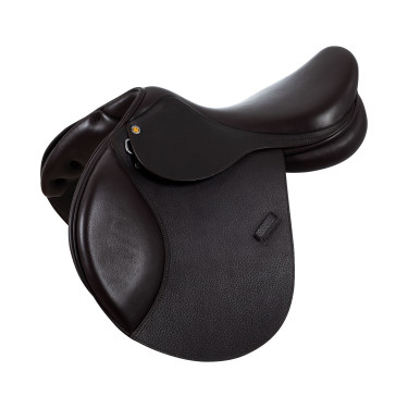 Selle obstacle en cuir martelé Supreme Evolution New Equestro Marron foncé