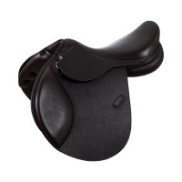 Frans leren springzadel Supreme Evolution Equestro Donkerbruin