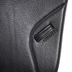 Dubbele leren springzadel Meredith Equestro Zwart