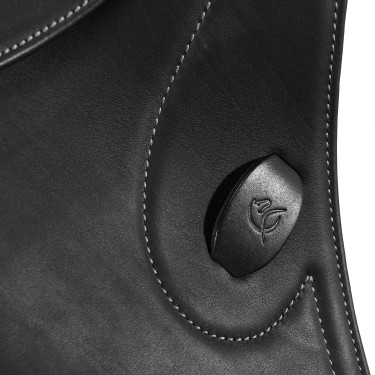 Selle obstacle Botticelli avec panneaux en laine Acavallo Noir