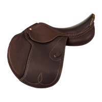 Selle obstacle Botticelli avec panneaux en laine Acavallo Marron foncé
