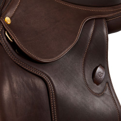 Zadelhindernis Botticelli met panelen van wol Acavallo Donkerbruin