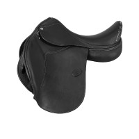 Selle mixte Bernini avec panneaux en laine Acavallo Marron foncé Selle mixte Bernini avec panneaux en laine Acavallo Marron foncé