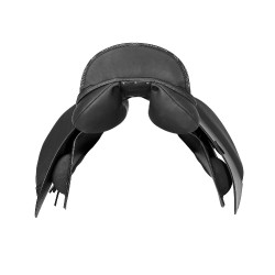 Selle mixte Bernini avec panneaux en laine Acavallo Noir Selle mixte Bernini avec panneaux en laine Acavallo Noir