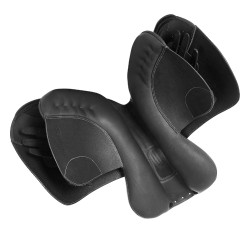 Selle mixte Bernini avec panneaux en laine Acavallo Noir Selle mixte Bernini avec panneaux en laine Acavallo Noir