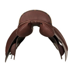 Bernini unisex zadel met wolpanelen Acavallo Donkerbruin