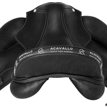 Selle de dressage Perugino avec petits taquets Acavallo Noir