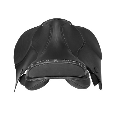 Dressuurzadel Mantegna met lange wrongen Acavallo Zwart