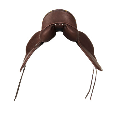 Selle de dressage Mantegna avec longs taquets Acavallo Marron foncé