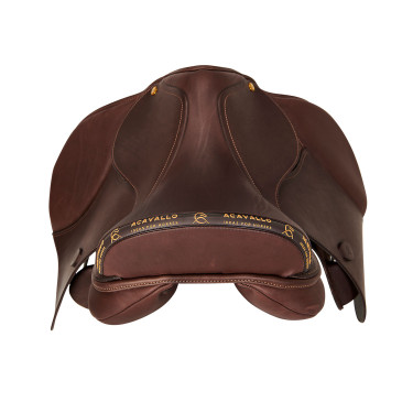 Selle de dressage Mantegna avec longs taquets Acavallo Marron foncé