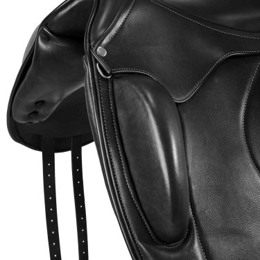 Selle de dressage Leonardo avec panneaux en laine Acavallo Noir