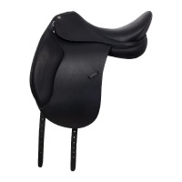Selle de dressage avec longs taquets Aachen Equestro Noir Selle de dressage avec longs taquets Aachen Equestro Noir
