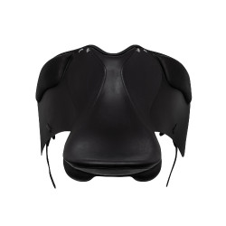 Dressuurzadel met lange kniewrongen Aachen Equestro Zwart