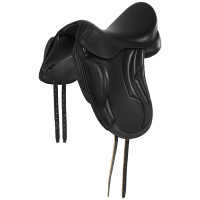 Selle de dressage à quartier unique en cuir Lusiana Equestro Noir Selle de dressage à quartier unique en cuir Lusiana Equestro Noir