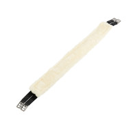 Nylon hindernisriem met synthetische wol Candice Equestro Zwart