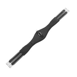 Sangle obstacle en cuir modelé Equestro Noir