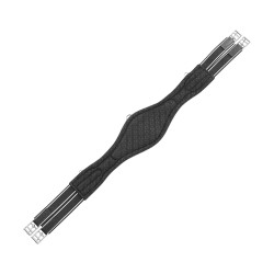 Sangle obstacle en cuir modelé Equestro Noir