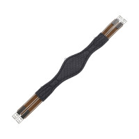 Sangle obstacle en cuir modelé Equestro Marron foncé Sangle obstacle en cuir modelé Equestro Marron foncé
