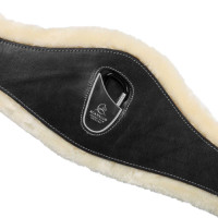 Sangle obstacle en cuir avec laine synthétique amovible Acavallo Noir Sangle obstacle en cuir avec laine synthétique amovible Acavallo Noir