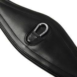 Sangle obstacle en cuir avec bandes élastiques Amelie Equestro Noir Sangle obstacle en cuir avec bandes élastiques Amelie Equestro Noir