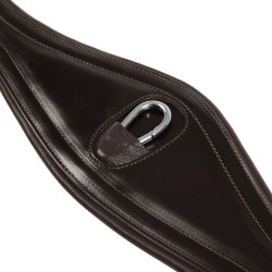 Sangle obstacle en cuir avec bandes élastiques Amelie Equestro Marron foncé Sangle obstacle en cuir avec bandes élastiques Amelie Equestro Marron foncé