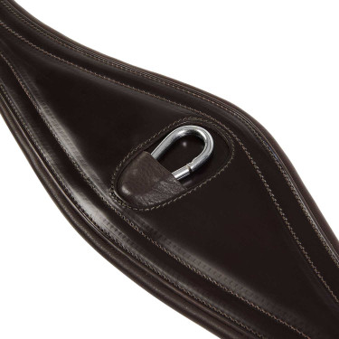 Sangle obstacle en cuir avec bandes élastiques Amelie Equestro Marron foncé Sangle obstacle en cuir avec bandes élastiques Amelie Equestro Marron foncé