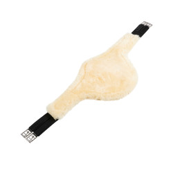 Singel met buikflap voor springzadels in synthetisch schapenvacht Aline Equestro Zwart