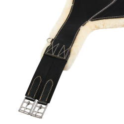 Sangle bavette obstacle en mouton synthétique Aline Equestro Noir Sangle bavette obstacle en mouton synthétique Aline Equestro Noir