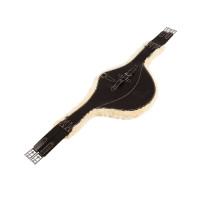 Sangle bavette obstacle en mouton synthétique Aline Equestro Marron foncé