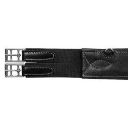 Sangle bavette obstacle en cuir et gel Acavallo Noir Sangle bavette obstacle en cuir et gel Acavallo Noir
