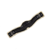 Korte singel van gel en PVC met roestvrijstalen gespen en ecologische wol Acavallo Zwart Korte singel van gel en PVC met roestvrijstalen gespen en ecologische wol Acavallo Zwart