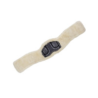Korte singel van gel en PVC met roestvrijstalen gespen en ecologische wol Acavallo Zwart Korte singel van gel en PVC met roestvrijstalen gespen en ecologische wol Acavallo Zwart