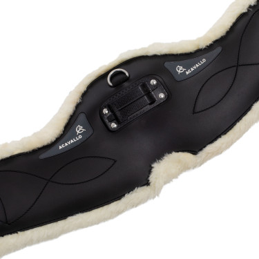 Korte singel van gel en PVC met roestvrijstalen gespen en ecologische wol Acavallo Korte singel van gel en PVC met roestvrijstalen gespen en ecologische wol Acavallo