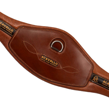 Sangle anatomique obstacle en cuir souple Acavallo Cognac Sangle anatomique obstacle en cuir souple Acavallo Cognac