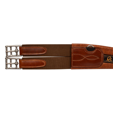 Sangle anatomique obstacle en cuir souple Acavallo Cognac Sangle anatomique obstacle en cuir souple Acavallo Cognac