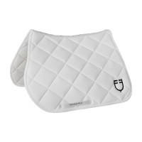 Zadeldekje springen van technische stof White Line Edition Equestro Wit Zadeldekje springen van technische stof White Line Edition Equestro Wit
