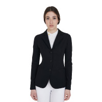 Veste de concours à 3 boutons femme Elegance Equestro Noir Veste de concours à 3 boutons femme Elegance Equestro Noir