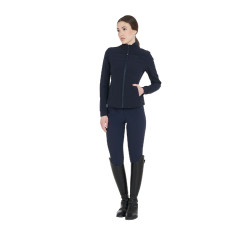 Veste technique femme en tissu perforé Hamar Equestro Marine Bleu marine