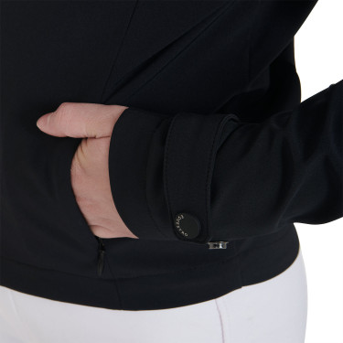 Technisch softshelljack voor kinderen Equestro Zwart
