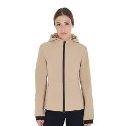 Veste softshell ajustée femme avec poches dissimulées Equestro Beige