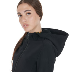 Veste softshell ajustée femme avec poches dissimulées Equestro Noir
