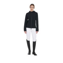 Aangesloten softshell damesjas met verborgen zakken Equestro Zwart