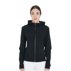 Aangesloten softshell-jas met winddichte rits voor dames Equestro Zwart
