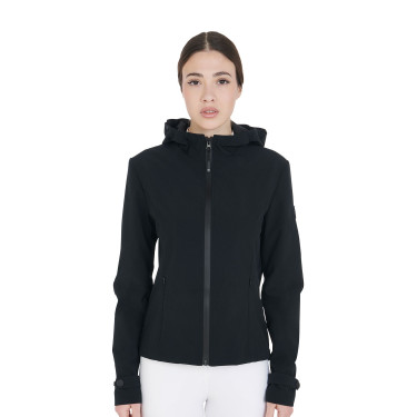 Aangesloten softshell-jas met winddichte rits voor dames Equestro Zwart