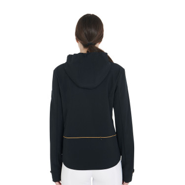 Aangesloten softshell-jas met winddichte rits voor dames Equestro Zwart