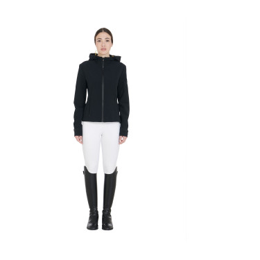 Aangesloten softshell-jas met winddichte rits voor dames Equestro Zwart