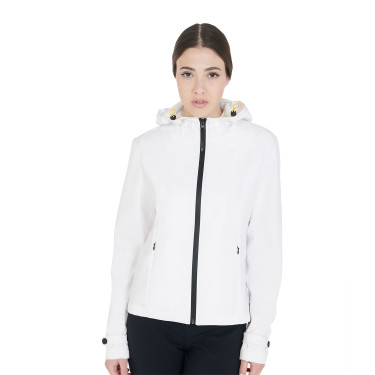 Veste softshell ajustée avec fermeture éclair coupe-vent femme Equestro Blanc