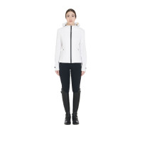 Veste softshell ajustée avec fermeture éclair coupe-vent femme Equestro Blanc