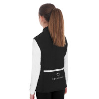 Mouwloos meisjesvest getailleerd in technische stof Equestro Zwart Mouwloos meisjesvest getailleerd in technische stof Equestro Zwart